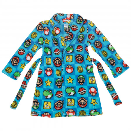 Super Mario Bros. Power-Up Velvet Fleece Youth Robe